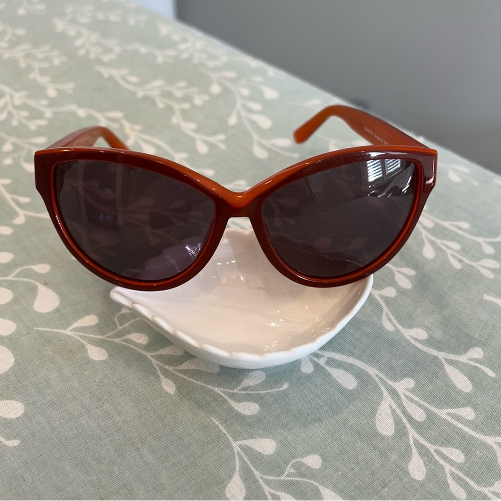 House of Harlow 1960 Tangerine and Brown Sunglasses